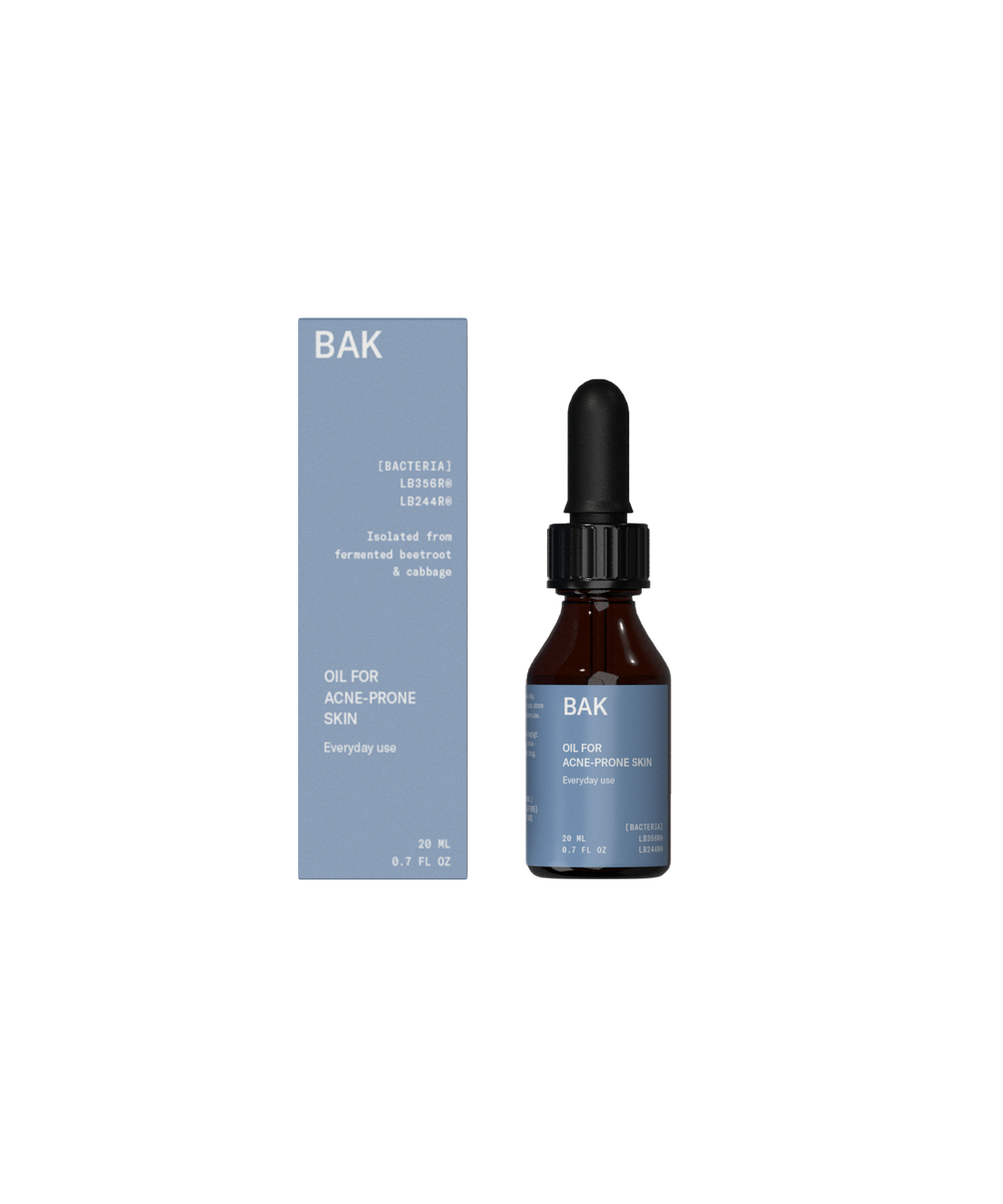 BAK probiotic oil for acne prone skin